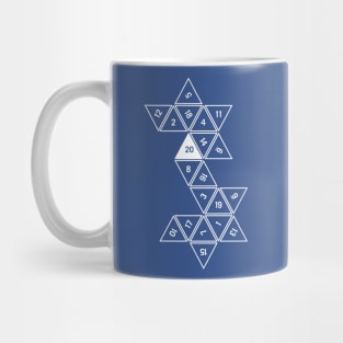 Unrolled D20 Mug